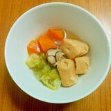 圧力鍋て簡単♪野菜と高野豆腐の甘煮